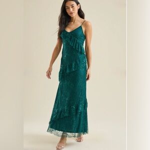NWT Altar’d State Cambrie Lace Maxi Dress